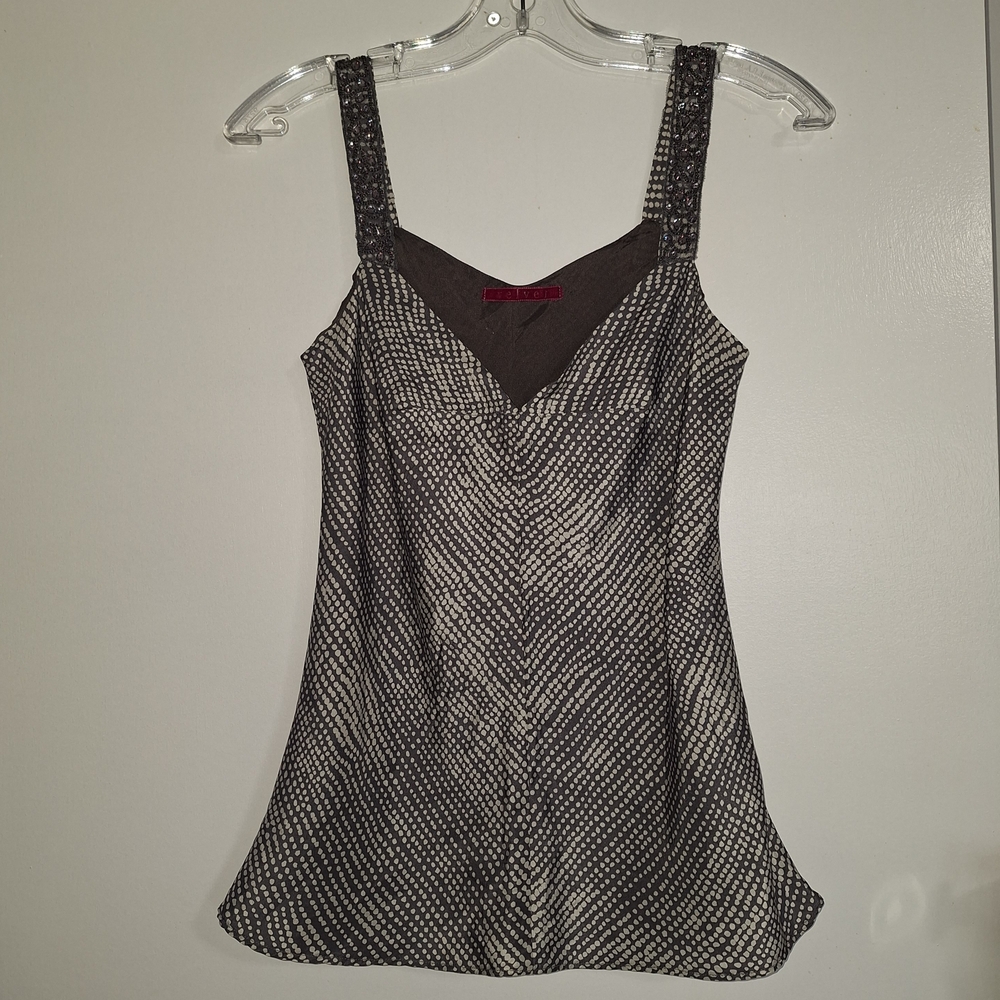 Velvet Anthropologie Silk Rhinestone Straps Cami Top Sz S
